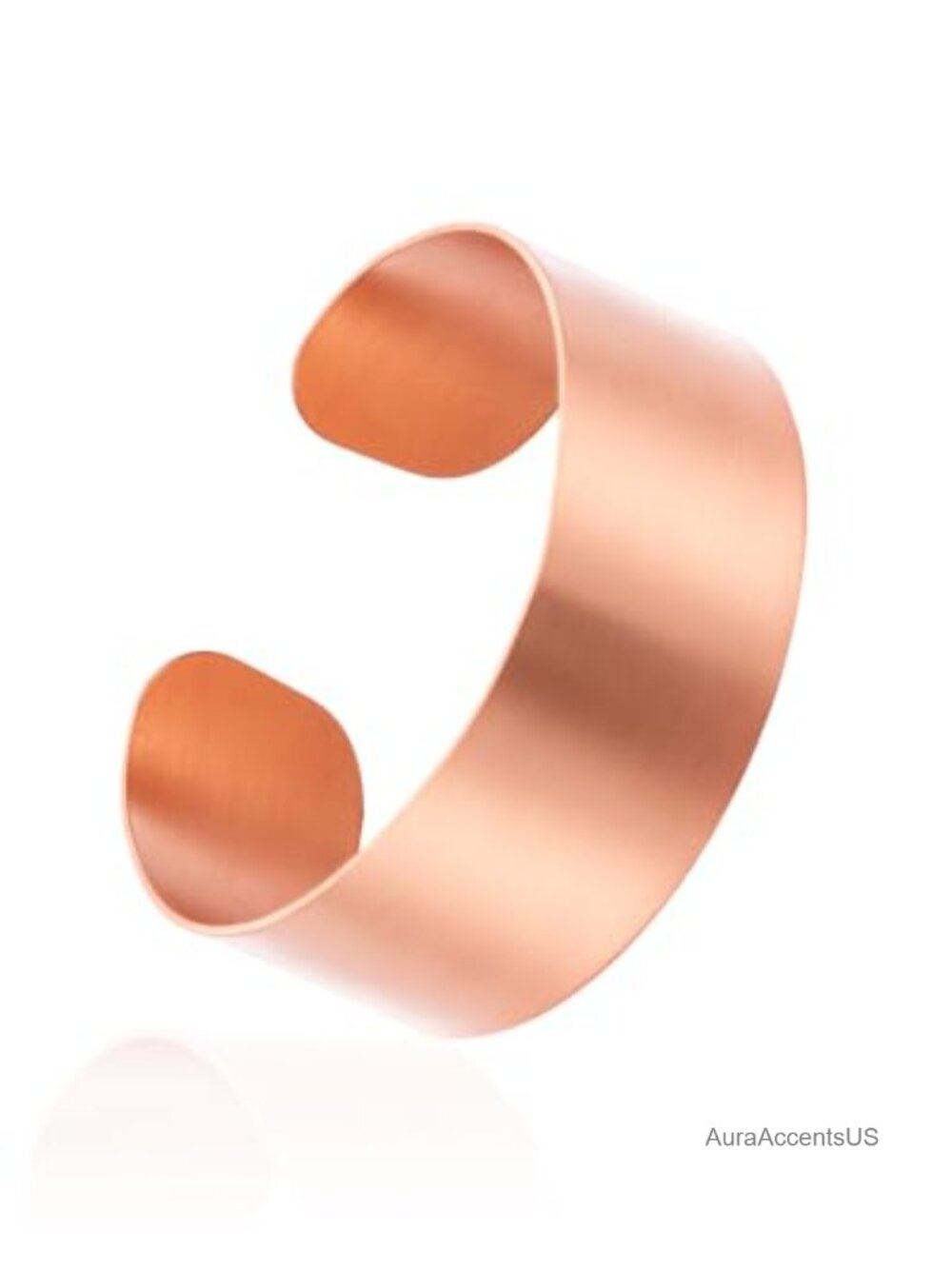 Pure Copper Cuff Bracelet Wide Statement Adjustable Minimalist